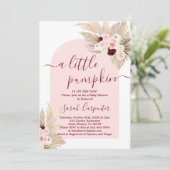 小さなカボチャのパンパスベビーシャワー招待状 招待状 (スタンド正面)