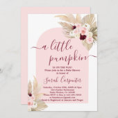 小さなカボチャのパンパスベビーシャワー招待状 招待状 (正面/裏面)
