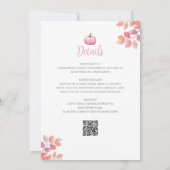 小さなカボチャのピンクの女の子の赤ちゃんシャワーすべて1つの 招待状 (裏面)