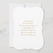 小さなカボチャのピンクの秋のベビーシャワー娘 招待状 (裏面)