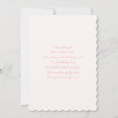 小さなカボチャのピンクの秋の赤ちゃんシャワー女の子 招待状 (裏面)