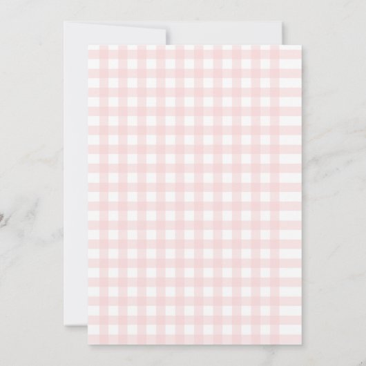 小さなカボチャのピンクの赤ちゃんシャワーの女の子 招待状 (裏面)