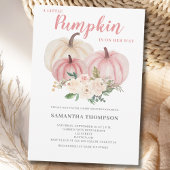 小さなカボチャのピンクの赤ちゃんシャワー招待状 招待状
