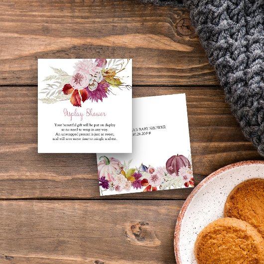 小さなカボチャのピンク表示シャワーエンクロージャカード エンクロージャーカード