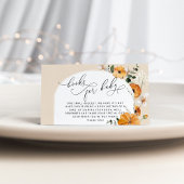 小さなカボチャのフローラアーチ本のためのベイチケット エンクロージャーカード