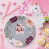 小さなカボチャのフローラ秋1歳の誕生日パーティー ペーパープレート (パーティー)