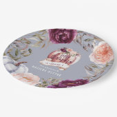 小さなカボチャのフローラ秋1歳の誕生日パーティー ペーパープレート (アングル)