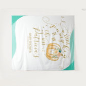 小さなカボチャのベイビーシャワー背景 タペストリー (正面(横))