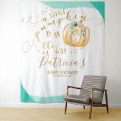 小さなカボチャのベイビーシャワー背景 タペストリー (インサイチュ)