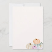 小さなカボチャのベビーシャワー招待状 セーブザデート (裏面)