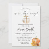 小さなカボチャのベビーシャワー招待状 招待状 (正面)