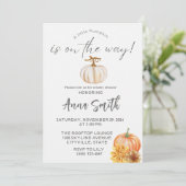 小さなカボチャのベビーシャワー招待状 招待状 (スタンド正面)