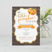 小さなカボチャのベビーシャワー招待状 招待状 (スタンド正面)