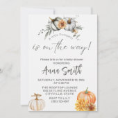 小さなカボチャのベビーシャワー招待状 招待状 (正面)