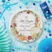 小さなカボチャのベビーシャワー秋秋のフローラ ペーパープレート (パーティー)