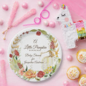 小さなカボチャのベビーシャワー秋秋のフローラ ペーパープレート (パーティー)