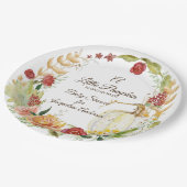 小さなカボチャのベビーシャワー秋秋のフローラ ペーパープレート (アングル)