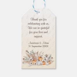 小さなカボチャのボホのベビーシャワー ギフトタグ