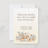 小さなカボチャのボホのベビーシャワー サンキューカード (正面)