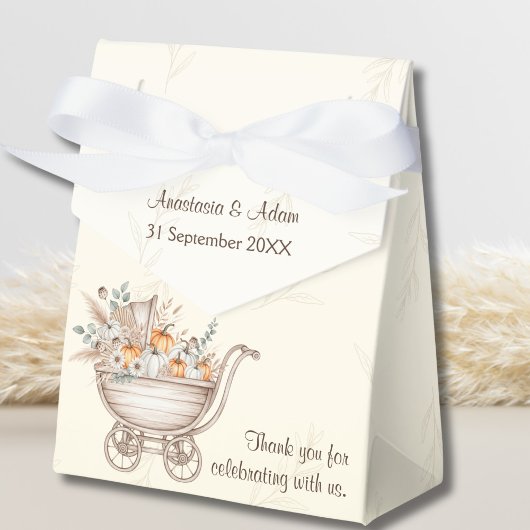 小さなカボチャのボホのベビーシャワー フェイバーボックス