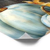 小さなカボチャのロムパー歓迎の看板 ポスター (角)