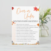 小さなカボチャの上または下の赤ちゃんシャワーゲーム 招待状 (スタンド正面)