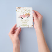 小さなカボチャの予算ベビーシャワー招待状 チラシ (手)