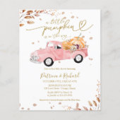 小さなカボチャの予算ベビーシャワー招待状 チラシ (正面)