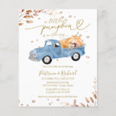 小さなカボチャの予算ベビーシャワー招待状 チラシ (正面)