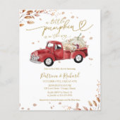 小さなカボチャの予算ベビーシャワー招待状 チラシ (正面)