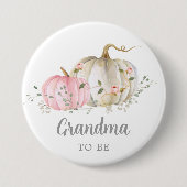 小さなカボチャの女の子おばあちゃん 缶バッジ (正面)