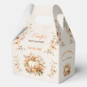 小さなカボチャの方法で赤ちゃんシャワー中切り妻 フェイバーボックス (裏面)