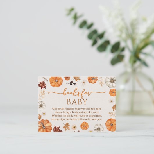小さなカボチャの本でベビーの囲いカード エンクロージャーカード (スタンド正面)