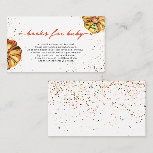 小さなカボチャの本ベビーエンクロージャカード エンクロージャーカード (正面/裏面)