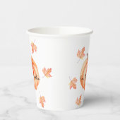 小さなカボチャの水の色ハロウィーン秋 紙コップ (左)