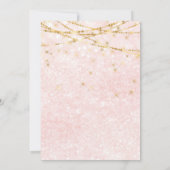 小さなカボチャの水色のフローラ文字列ライトI 招待状 (裏面)