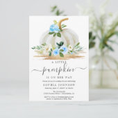 小さなカボチャの男の子のベビーシャワー招待状カード 招待状 (スタンド正面)