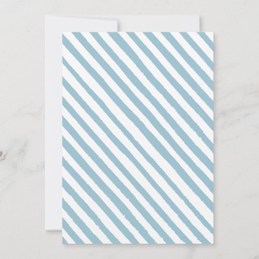 小さなカボチャの男の子の赤ちゃんシャワーの招待状を青 招待状 (裏面)