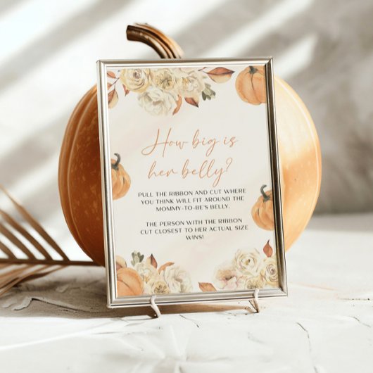 小さなカボチャの秋どのように彼女の腹のゲーム 台座サイン