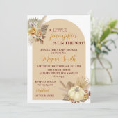 小さなカボチャの秋のベイビーシャワー招待状 招待状 (スタンド正面)