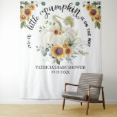 小さなカボチャの秋のベイビーシャワー背景 タペストリー (インサイチュ)