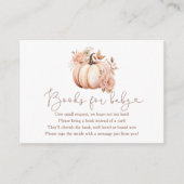 小さなカボチャの秋の本ベビー エンクロージャーカード (正面)