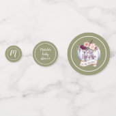 小さなカボチャの秋の赤ちゃんシャワーパーティーデコル コンフェッティ (裏面)