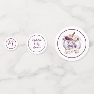 小さなカボチャの秋の赤ちゃんシャワーパーティーデコル コンフェッティ