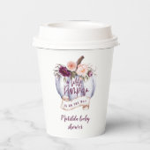 小さなカボチャの秋の赤ちゃんシャワーパーティー 紙コップ (裏面)