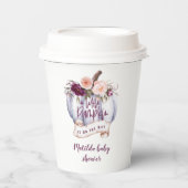 小さなカボチャの秋の赤ちゃんシャワーパーティー 紙コップ (正面)