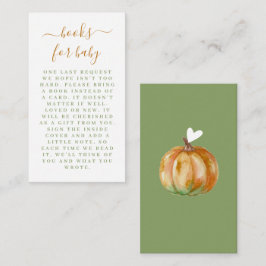 小さなカボチャの秋の赤ちゃん歓迎会 深緑 エンクロージャーカード