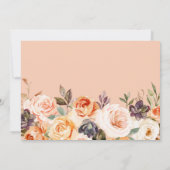 小さなカボチャの秋フローラのベビーシャワー 招待状 (裏面)