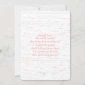 小さなカボチャの素朴秋の赤ちゃんシャワー女の子 招待状 (裏面)