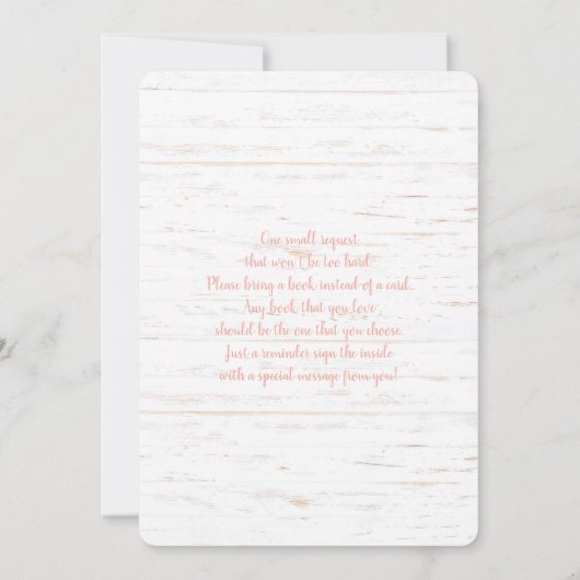 小さなカボチャの素朴秋の赤ちゃんシャワー女の子 招待状 (裏面)